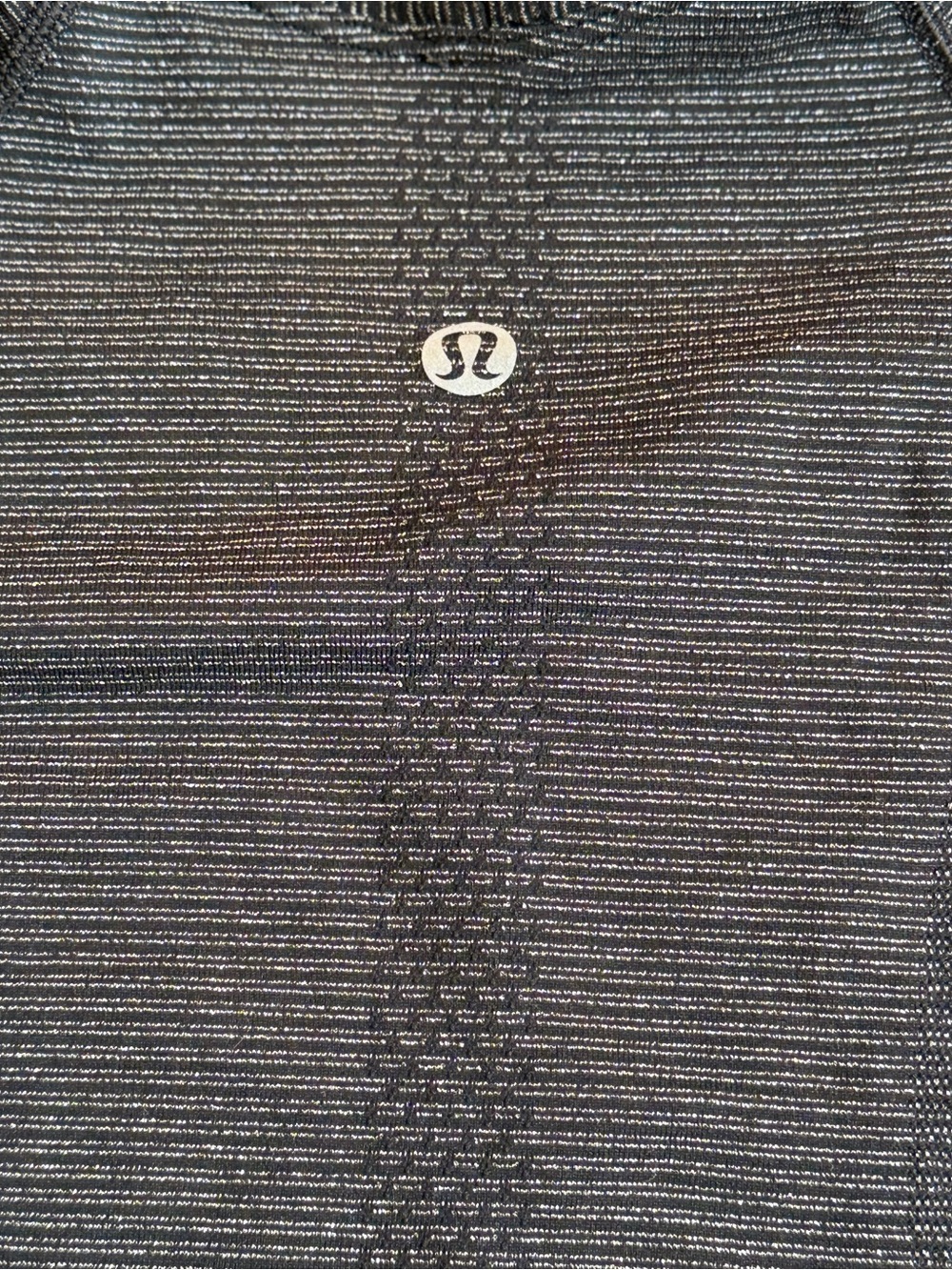 Lululemon Black with Gold Shimmer Long Sleeve Top - Picture 6 of 7